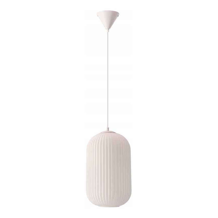 Lampada a sospensione con cavo CRESTO 1xE27/40W/230V bianco