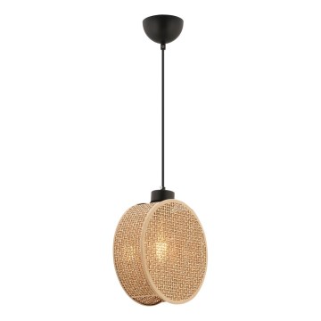 Lampada a sospensione con cavo DRUM 1xE27/60W/230V marrone