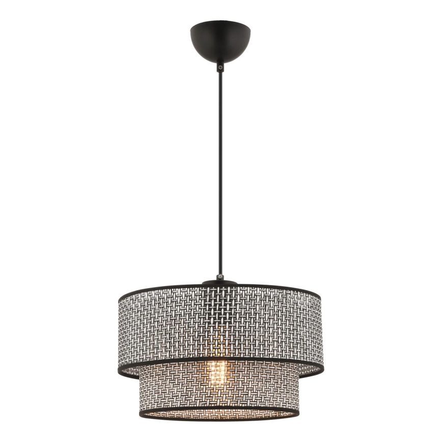 Lampada a sospensione con cavo ECHO 1xE27/60W/230V grigio/nero