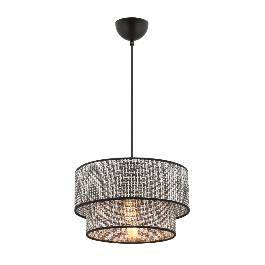 Lampada a sospensione con cavo ECHO 1xE27/60W/230V grigio/nero
