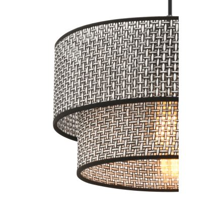 Lampada a sospensione con cavo ECHO 1xE27/60W/230V grigio/nero