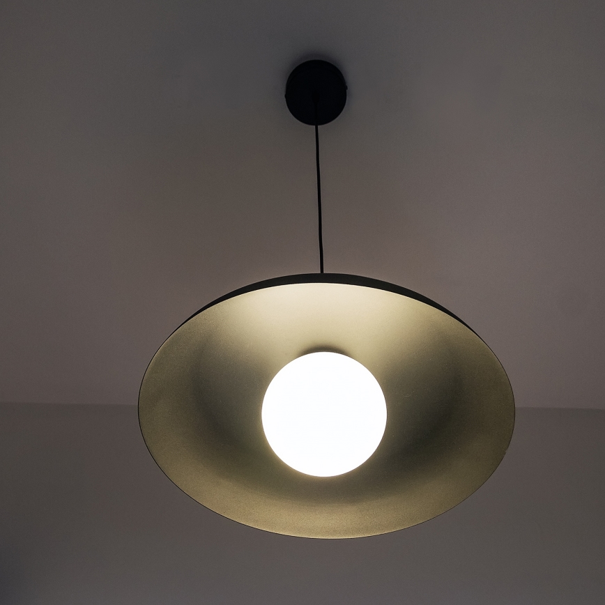 Lampada a sospensione con cavo ECLIPSE 1xE27/15W/230V nera