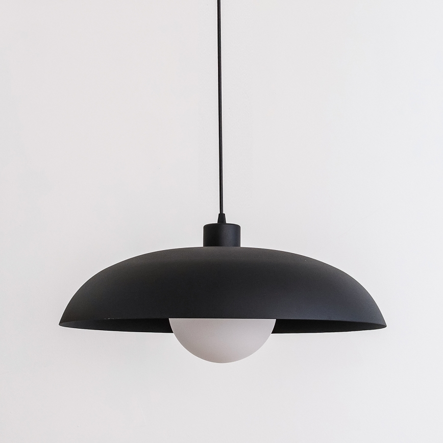 Lampada a sospensione con cavo ECLIPSE 1xE27/15W/230V nera