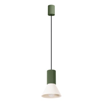 Lampada a sospensione con cavo ESTRIA 1xE14/10W/230V Ø 14 cm verde