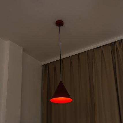 Lampada a sospensione con cavo ETNA II 1xE27/15W/230V diam. 25 cm rossa