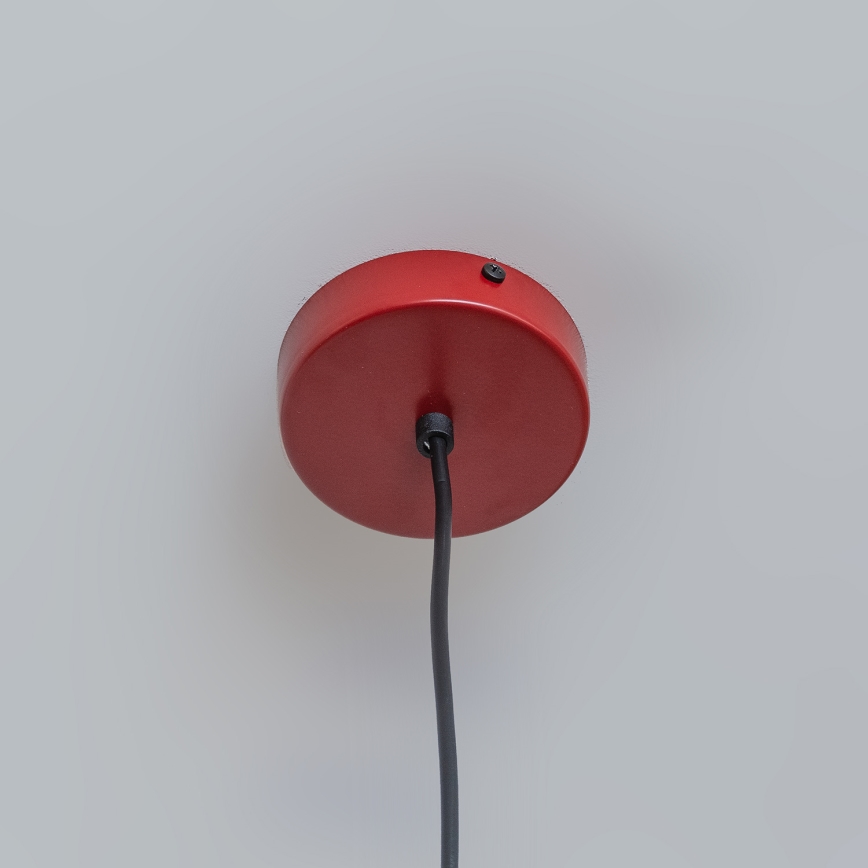Lampada a sospensione con cavo ETNA II 1xE27/15W/230V diam. 25 cm rossa