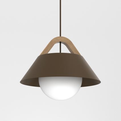 Lampada a sospensione con cavo FUNDA 1xE27/15W/230V, marrone