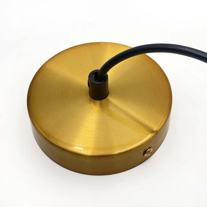 Lampada a sospensione con cavo HECTOR 1xE27/15W/230V bianco/ottone diam. 25 cm