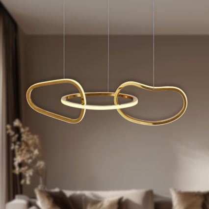 Lampada a sospensione con cavo LED ANNELI LED/30W/230V 80 cm, oro