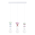 Lampada a sospensione con cavo LUMIO 3xE27/15W/230V, multicolore