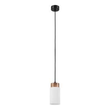 Lampada a sospensione con cavo MARKUS 1xE27/15W/230V nero/rovere