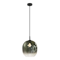 Lampada a sospensione con cavo MIRROR 1xE27/14W/230V verde fumé