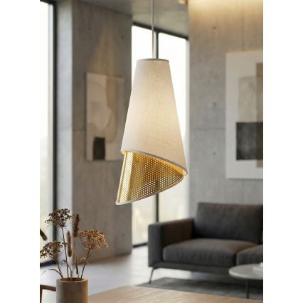 Lampada a sospensione con cavo MODA 1xE27/15W/230V bianco/oro