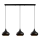 Lampada a sospensione con cavo MUBA 3xE27/40W/230V nero