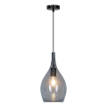 Lampada a sospensione con cavo NEXT 1xE27/40W/230V nero fumé
