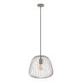 Lampada a sospensione con cavo OVELLA 1xE27/15W/230V Ø 36 cm beige