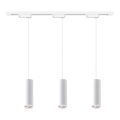 Lampada a sospensione con cavo per sistema a binario PIPE 3xGU10/10W/230V bianca
