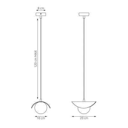 Lampada a sospensione con cavo RITUAL 1xG9/8W/230V beige