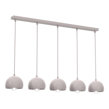 Lampada a sospensione con cavo SOOL 5xE27/15W/230V, crema