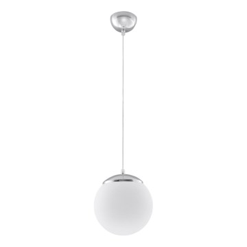 Lampada a sospensione con cavo UGO 1xE27/15W/230V Ø 20 cm bianco