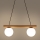Lampada a sospensione con cavo WOODSTOCK 2xE27/15W/230V legno/nero