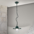 Lampada a sospensione da esterno EDWARD 1xE27/60W/230V IP44 verde
