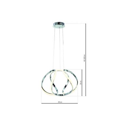 Lampada a sospensione LED a cavo GLOBE LED/50W/230V