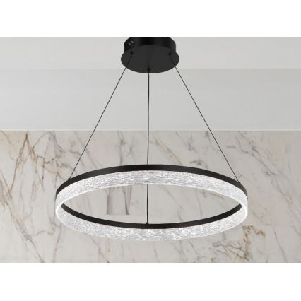 Lampadario LED dimmerabile a sospensione su cavo ALIANZ, 60W/230V, 3000–6000K, Ø 80 cm + telecomando