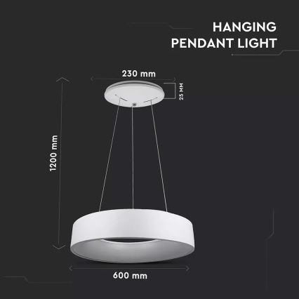 Lampada a sospensione LED dimmerabile su cavo LED/30W/230V