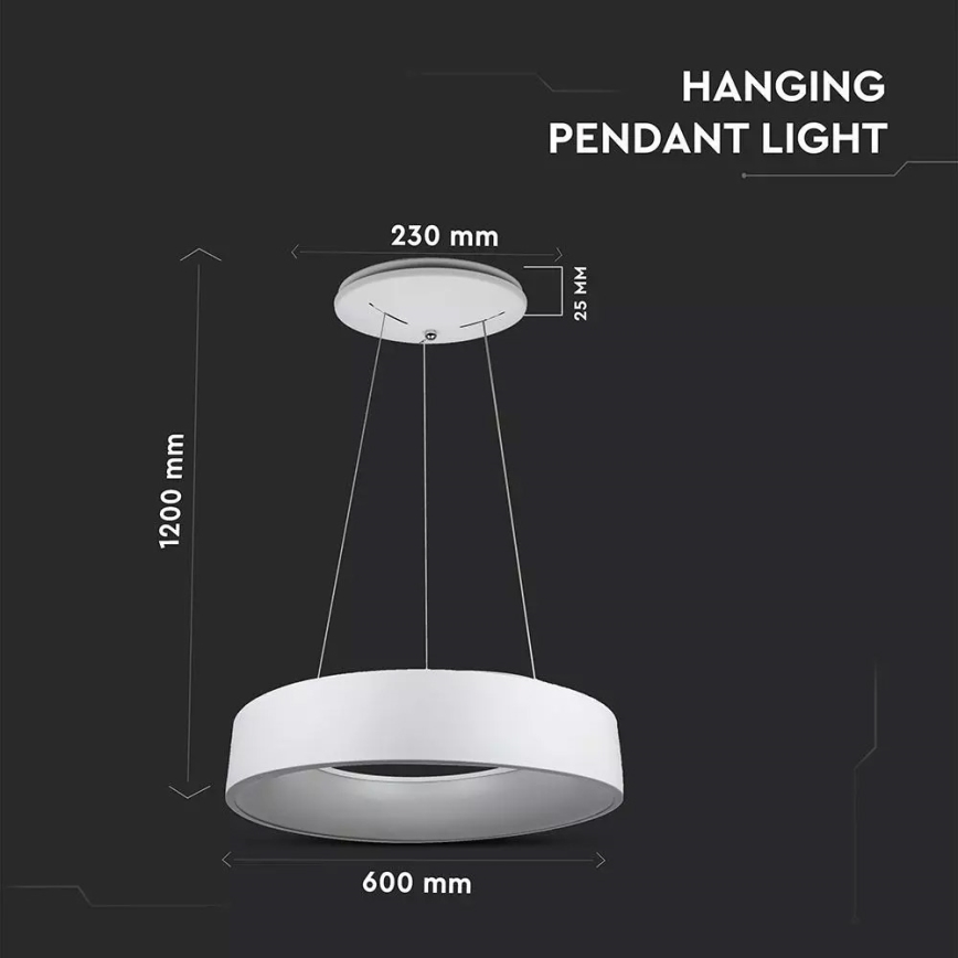 Lampada a sospensione LED dimmerabile su cavo LED/30W/230V