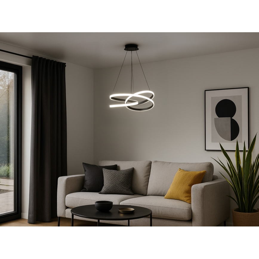 Lampadario a sospensione LED dimmerabile su cavo LED/90W/230V 3000-6500K Ø 47 cm + telecomando