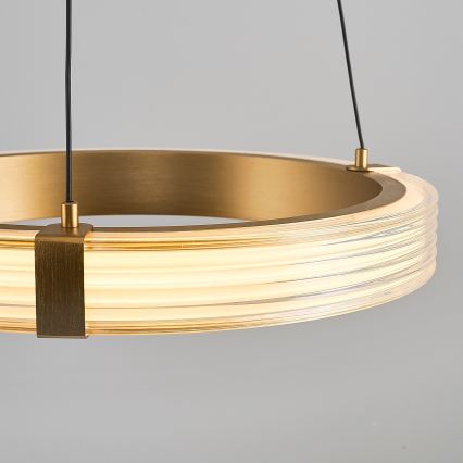 Lampada a sospensione LED su cavo JESI LED/22W/230V 3000K Ø 40 cm oro