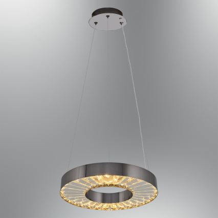 Lampada a sospensione LED su cavo JESI LED/35W/230V 3000K Ø 40 cm argento