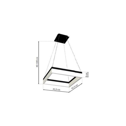 Lampada a sospensione LED su cavo NERO LED/32W/230V