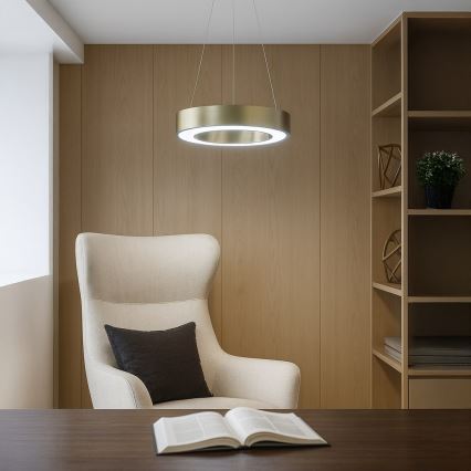 Lampada a sospensione LED su cavo UNION LED/40W/230V 3000/4000/6500K Ø 40 cm dorata