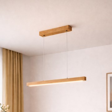Lampada a sospensione LED su cavo VERDE LED/18W/230V 3000K 76 cm rovere