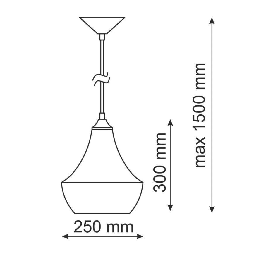 Lampada a sospensione MODERN E27/60W nero