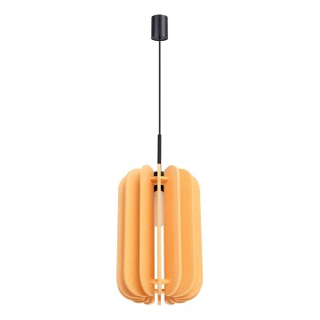 Lampada a sospensione MULA 1xE27/15W/230V Ø 27 cm gialla