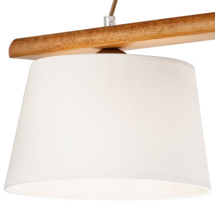 Lampada a sospensione su cavo AIDA, 3x E27/60W/230V, Ø 25 cm, rovere