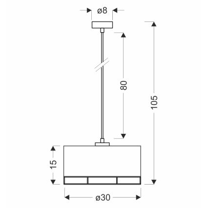 Lampada a sospensione su cavo ARDI 1xE27/40W/230V nero/marrone
