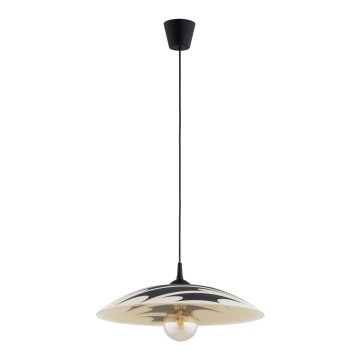 Lampada a sospensione su cavo ARMI 1xE27/15W/230V nero/beige