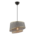 Lampada a sospensione su cavo BARETTE 1xE27/60W/230V grigio/oro