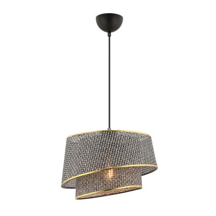 Lampada a sospensione su cavo BARETTE 1xE27/60W/230V grigio/oro