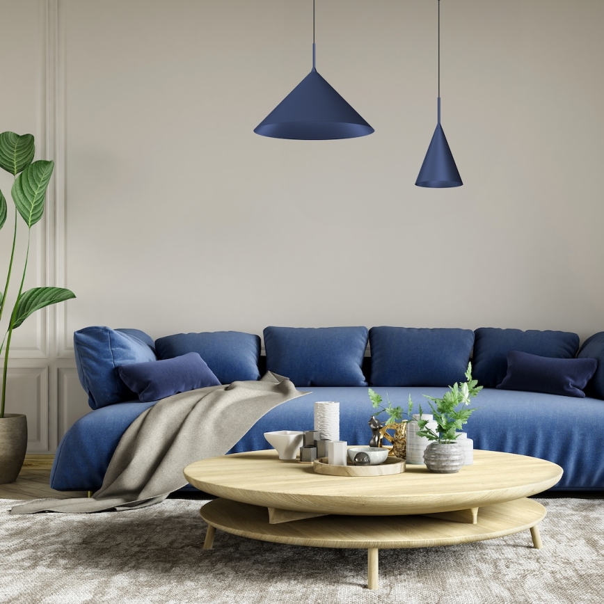 Lampada a sospensione su cavo CAPITAL 1xGX53/15W/230V Ø 17 cm blu