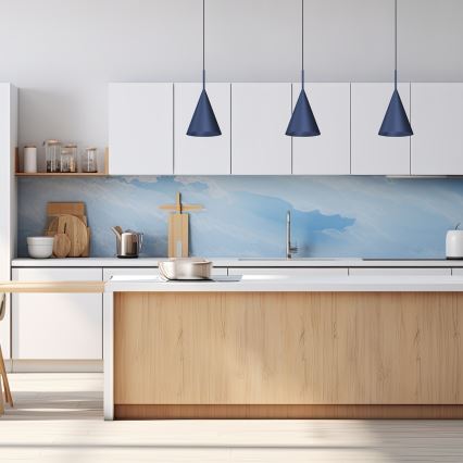 Lampada a sospensione su cavo CAPITAL 1xGX53/15W/230V Ø 17 cm blu