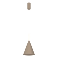 Lampada a sospensione su cavo CAPITAL 1xGX53/15W/230V Ø 17 cm taupe