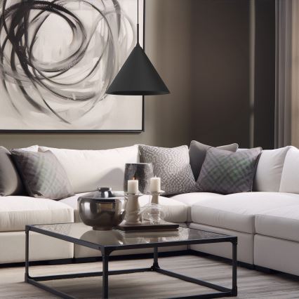 Lampada a sospensione su cavo CAPITAL 1xGX53/15W/230V Ø 32 cm nero