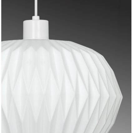 Lampada a sospensione su cavo CARSON 1xE27/40W/230V bianca
