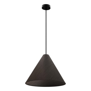 Lampada a sospensione su cavo CONO 1xE27/40W/230V, finitura in impiallacciatura di ebano