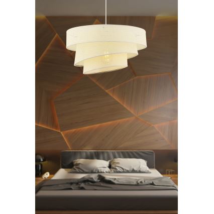 Lampada a sospensione su cavo COUPER 1xE27/60W/230V bianca